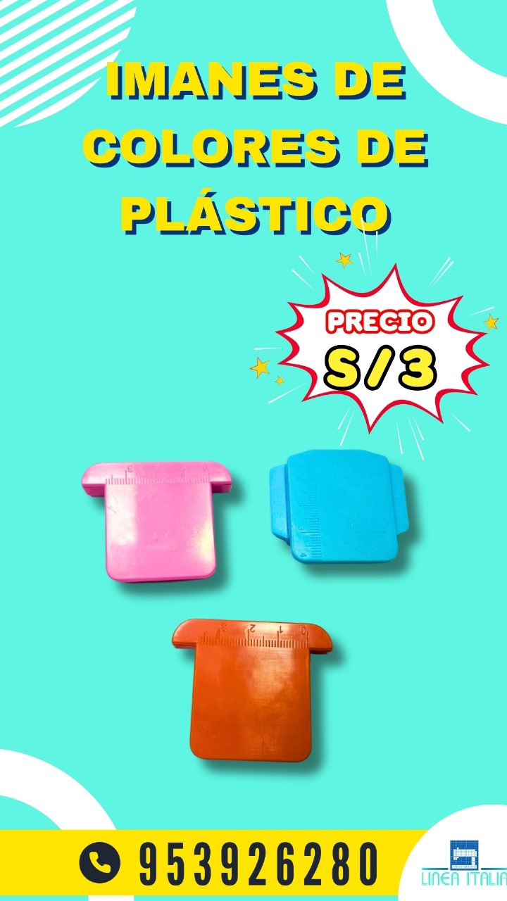 Imanes de Colores de Plastico - Pequenos
