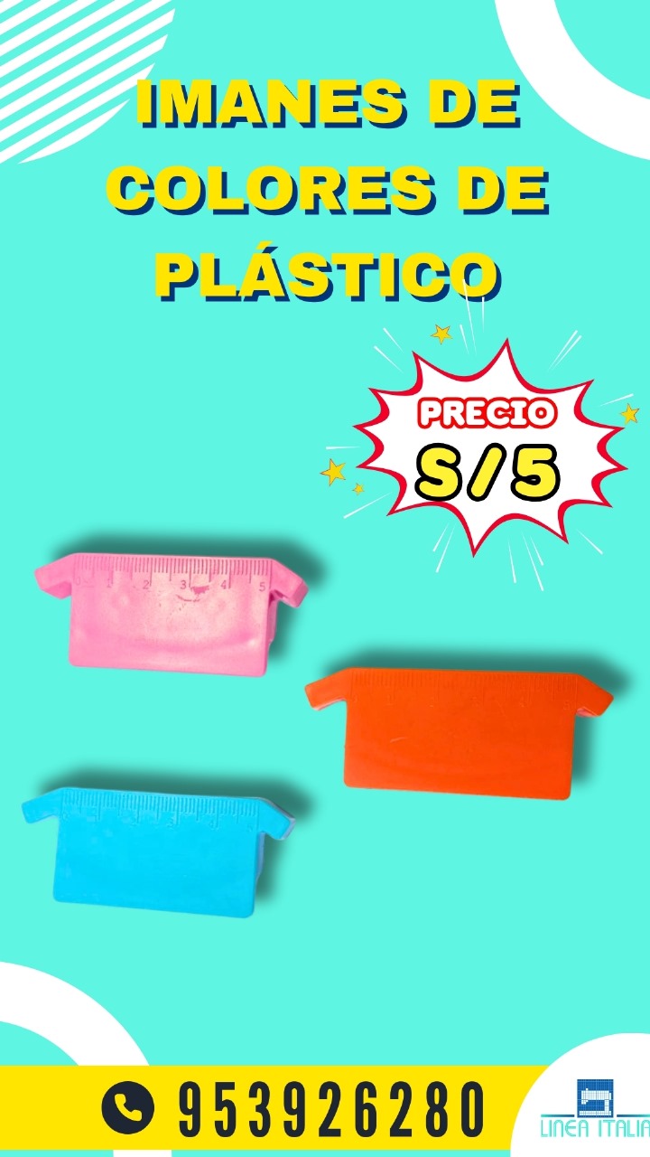 Imanes de Colores de Plastico - Grandes