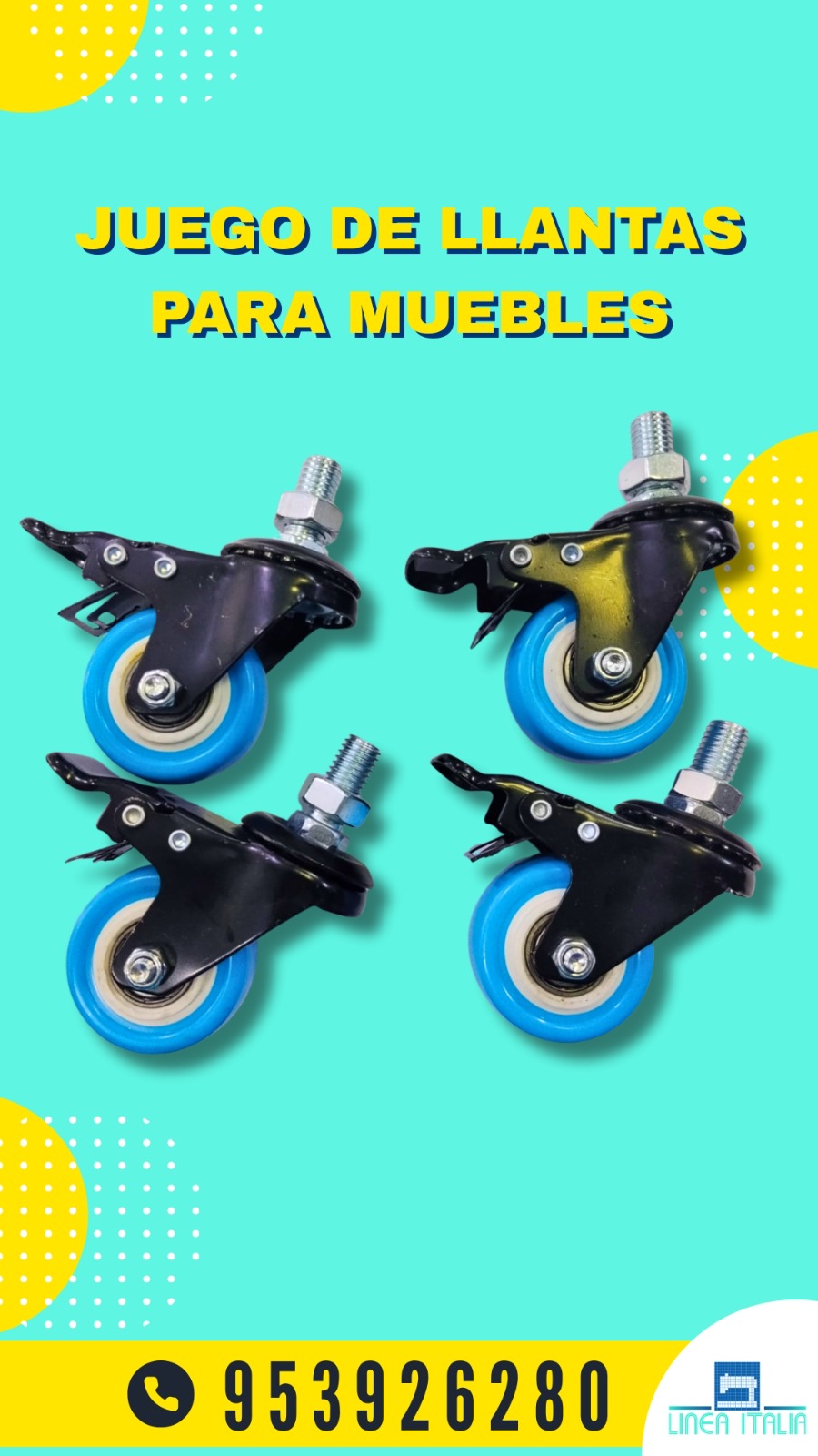 Juego de Llantas para Muebles