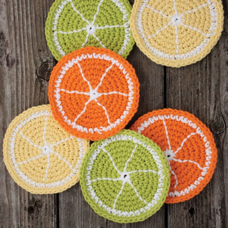 Free Citrus Slice Coasters Pattern