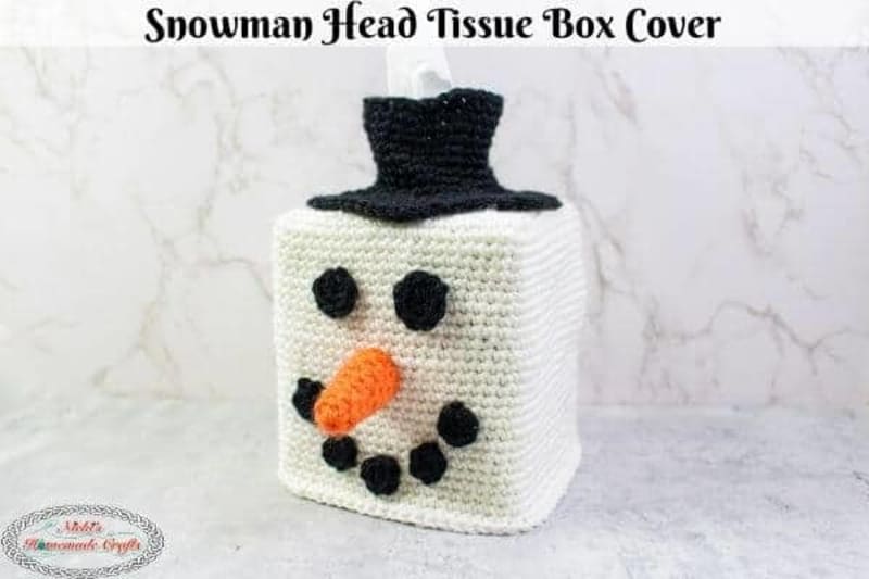 Snowman Head Tissue Box Cover