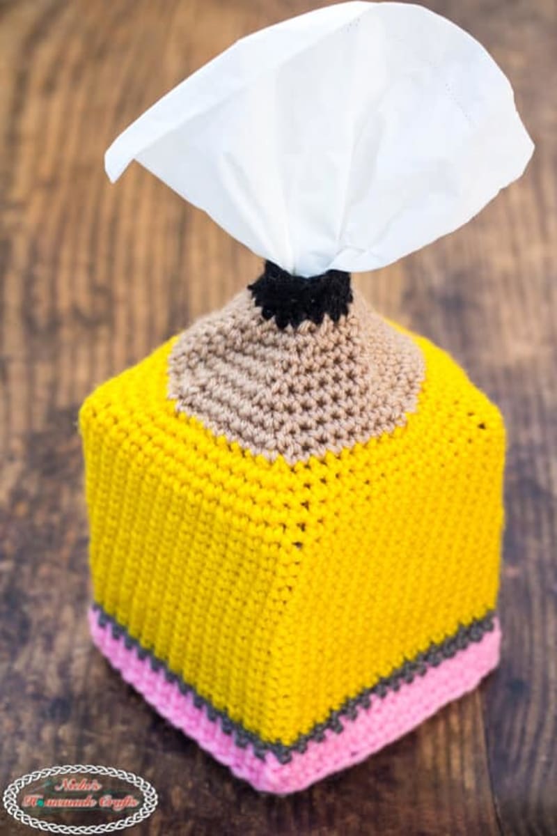 Pencil Tissue Box Cover