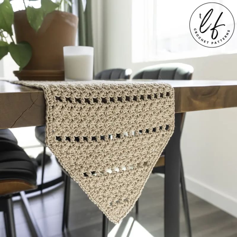 Modern Crochet Table Runner