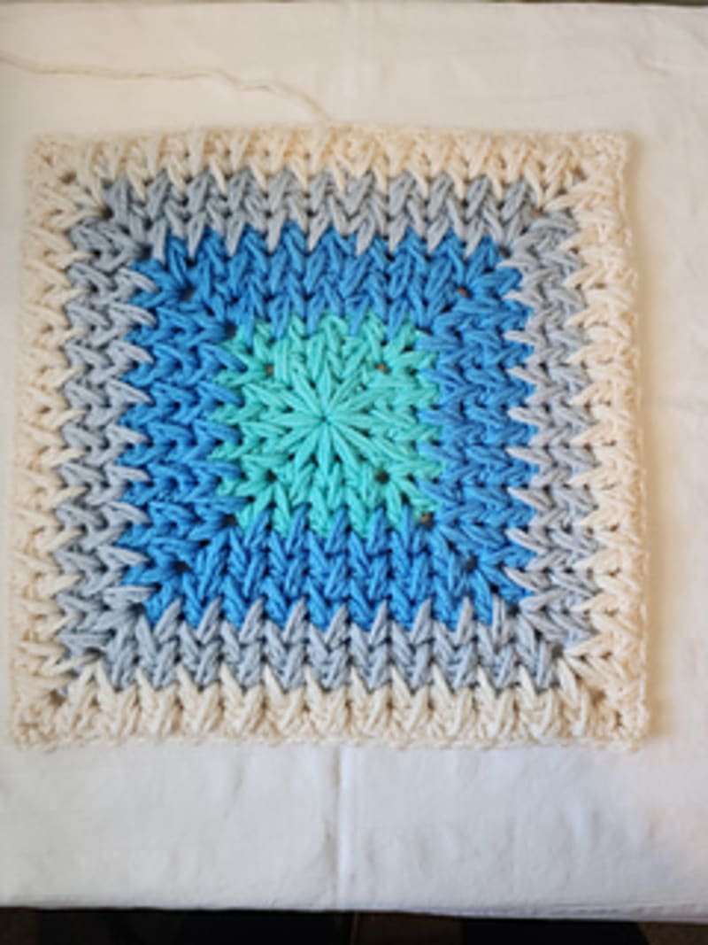 Feather Stitch Square Motif