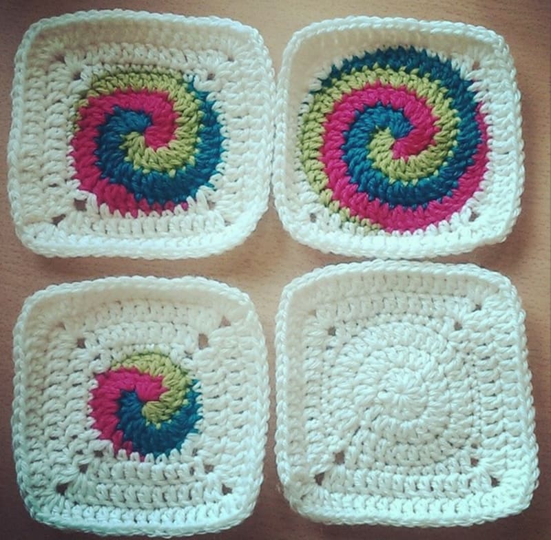 FREE PATTERN for Spiral Squares
