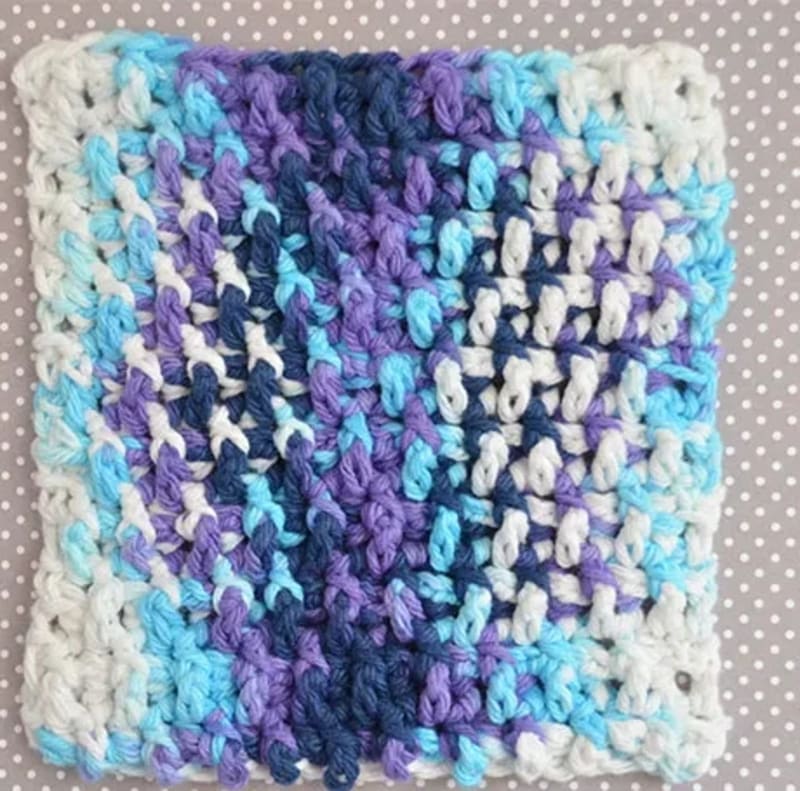Crinkle Stitch Dishcloth