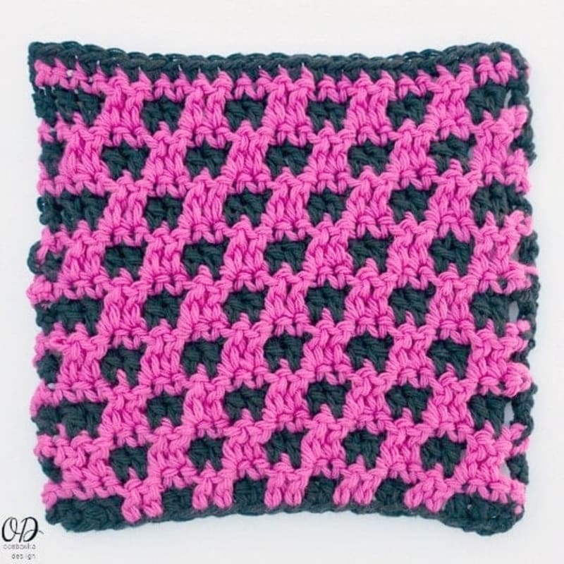 Reversible Dishcloth Crochet Tutorial and Free Pattern