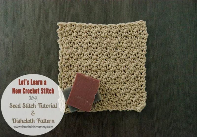 Seed Stitch Tutorial and Dishcloth Pattern