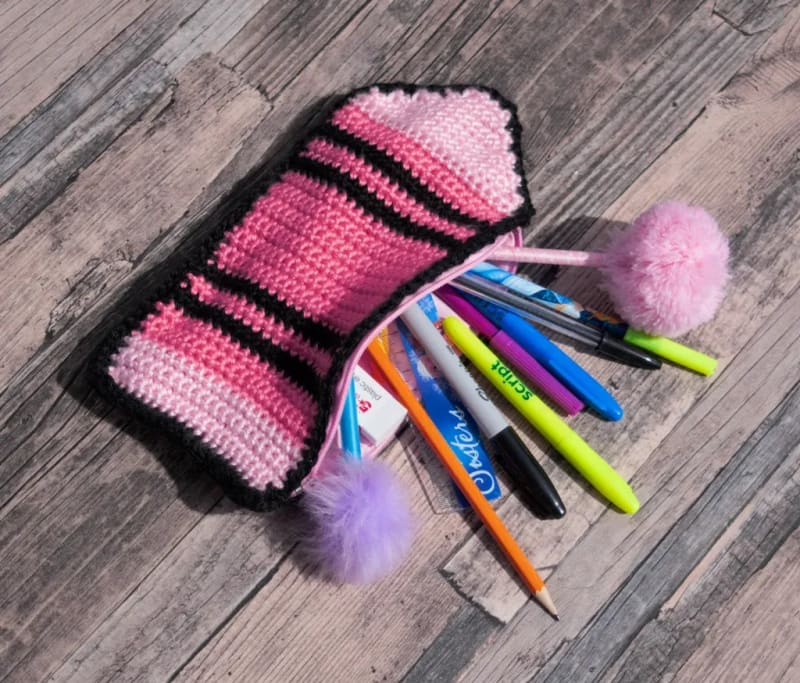 Crayon Crochet Pencil Case
