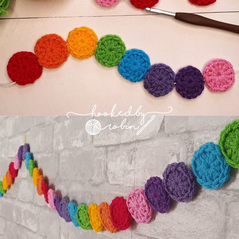 Crochet Polka Dot Garland