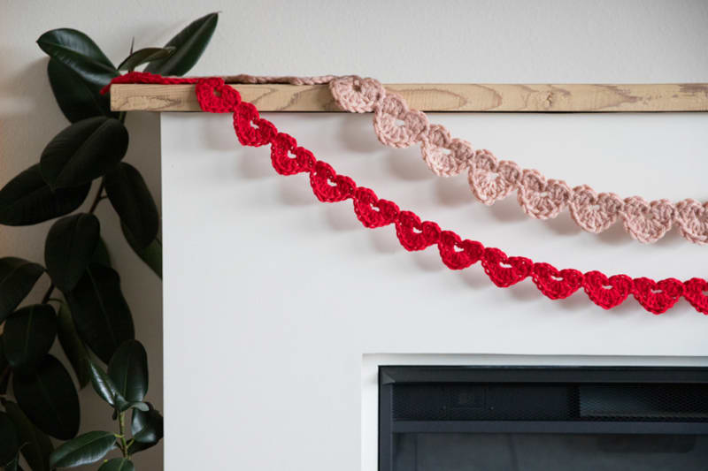 Crochet Heart Garland