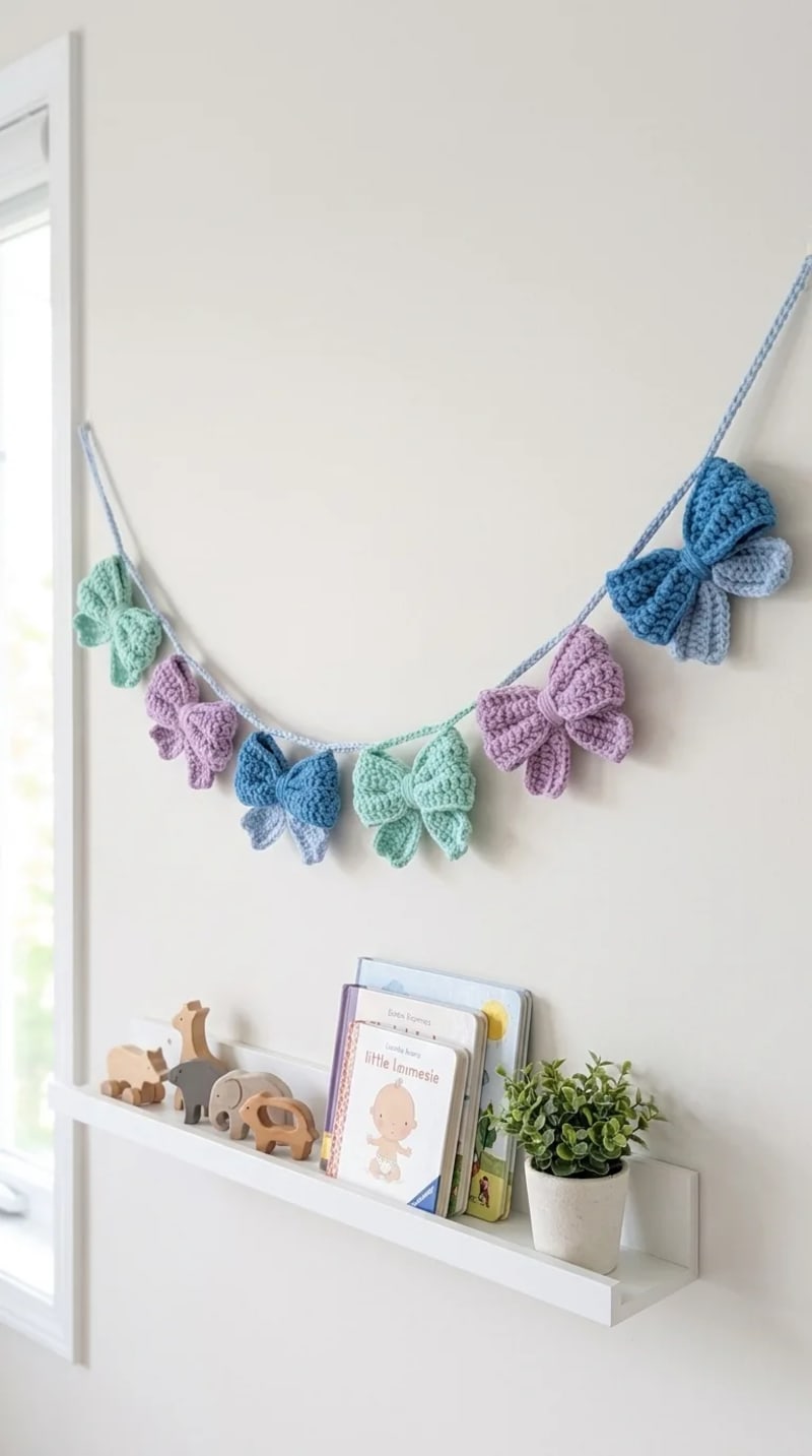 Crochet Bow Garland