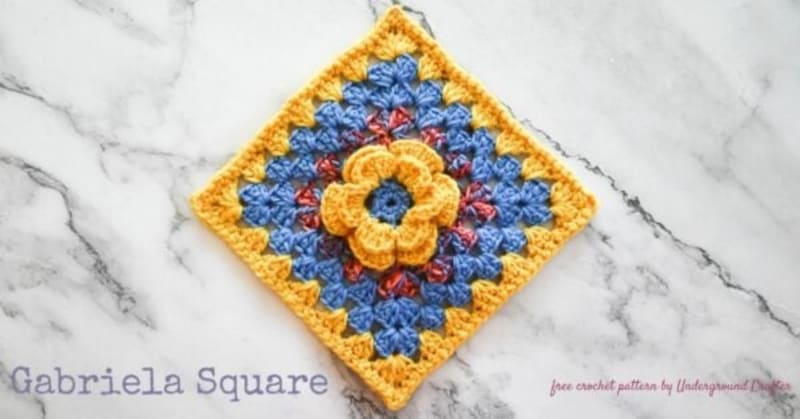 Gabriela 8 Granny Square Crochet Pattern