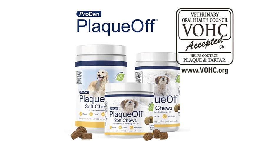 ProDen PlaqueOff® Soft Chews for dogs receive the VOHC Seal