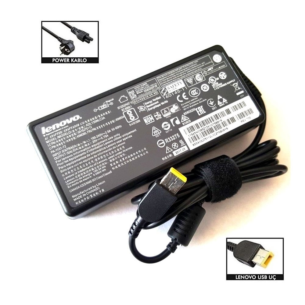 Lenovo 180W USB Uclu Orjinal Adaptör