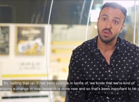 Adil talking to the camera