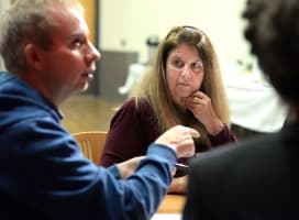 People participating in a workshop