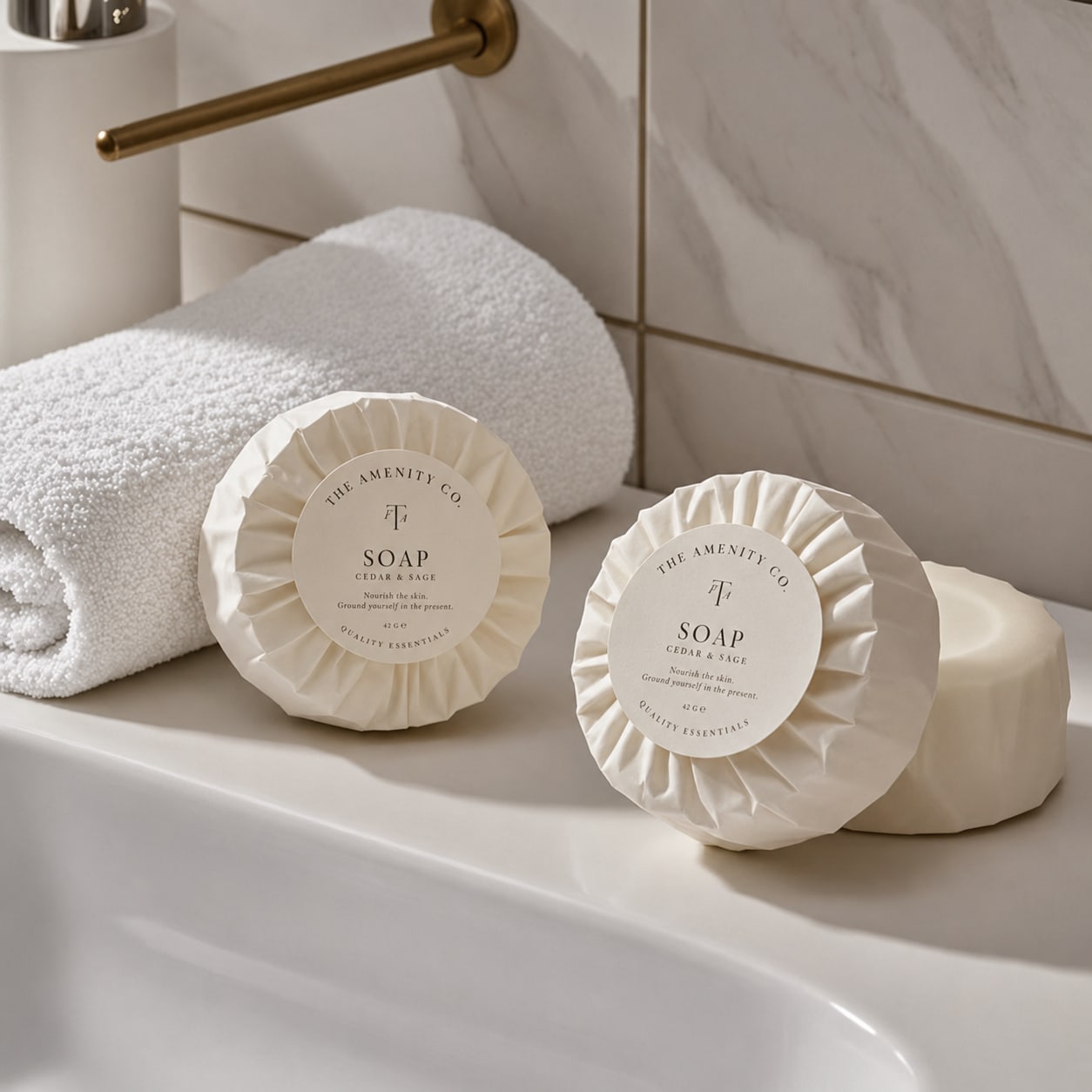 Hotel amenity collection Luxury Hotel Soap Bar (12g-40g options) for guest rooms, image 1