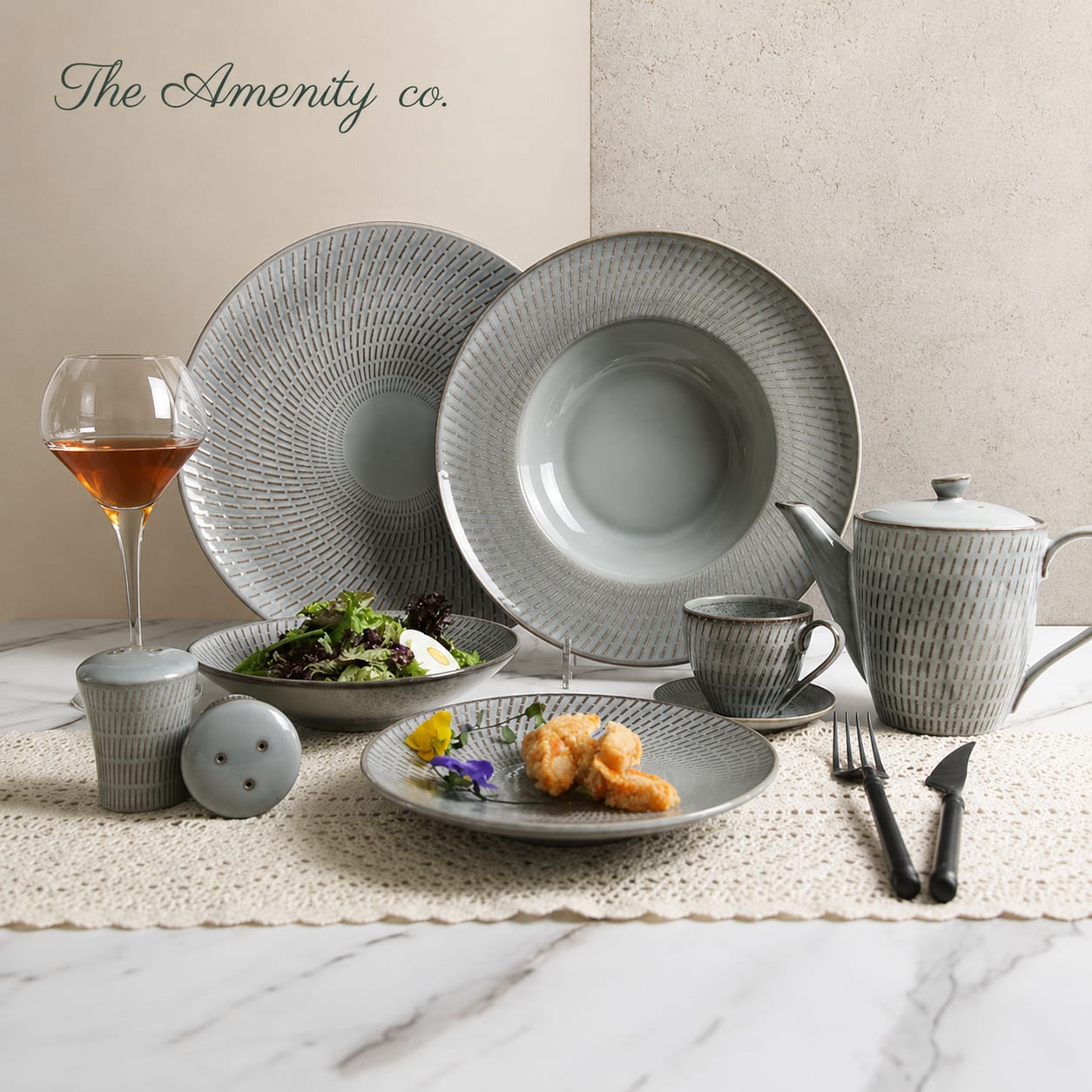 Hotel tableware and cutlery collection Luxury Hotel Plate Set for hospitality service, image 1