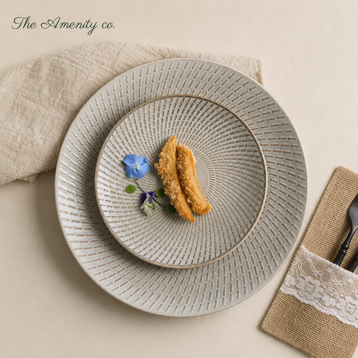 Hotel tableware and cutlery collection Luxury Hotel Plate Set for hospitality service, image 2