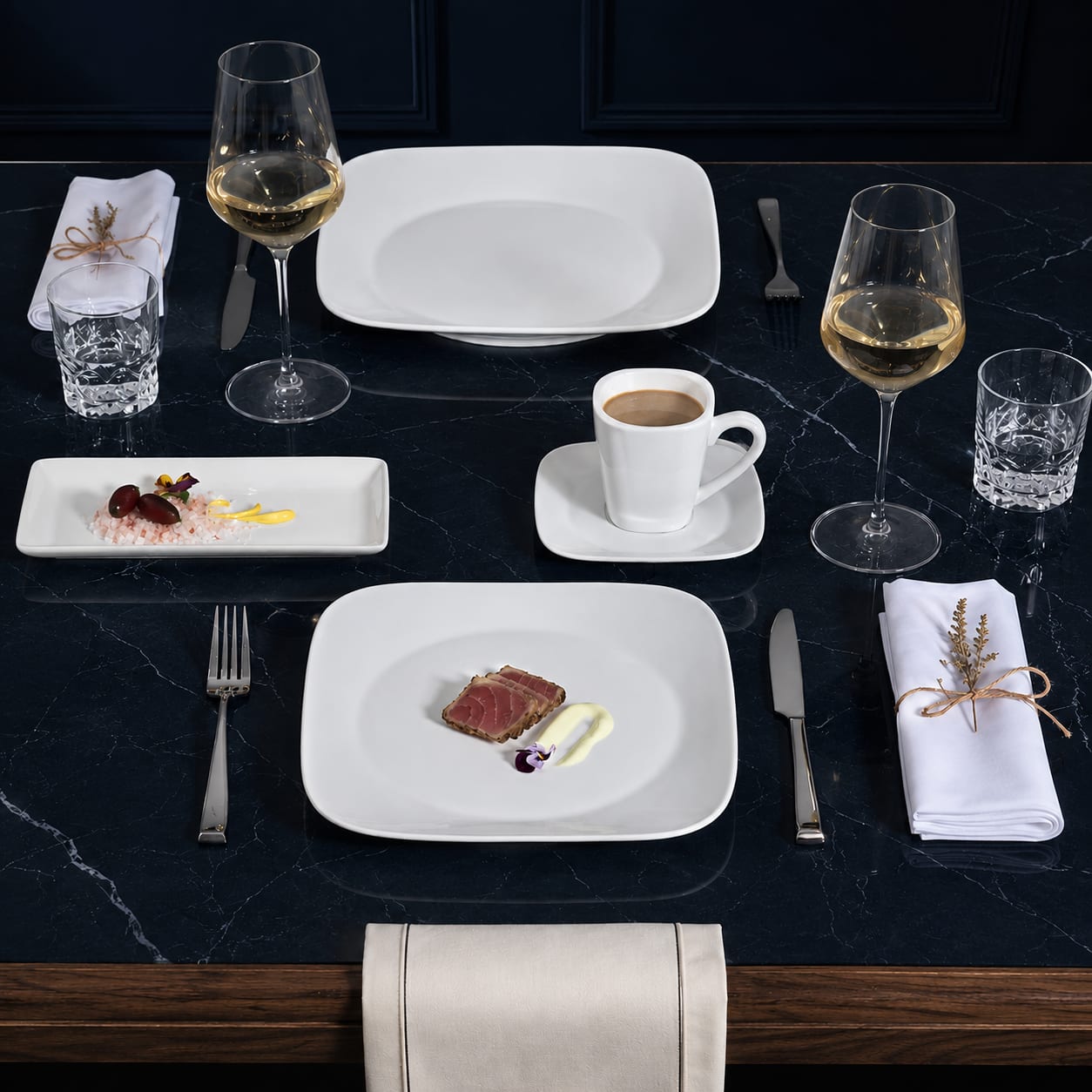 Hotel tableware and cutlery collection Tableware Plate Porcelain Dinner Sets for Restaurant for hospitality service, image 1