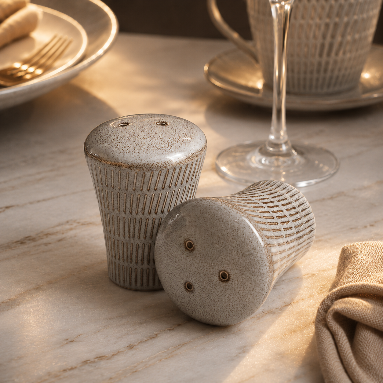 Cutlery Porcelain Salt and Pepper Vintage Set product image