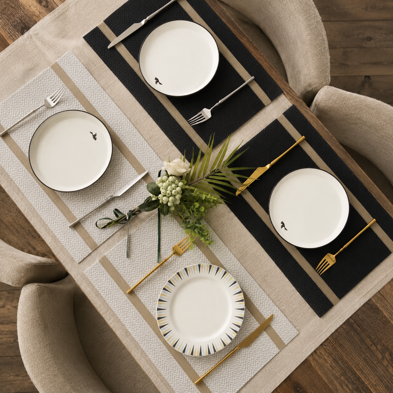 Cutlery PVC Dining Table Mats - Heat Resistant Sustainable Woven Place Mats product image