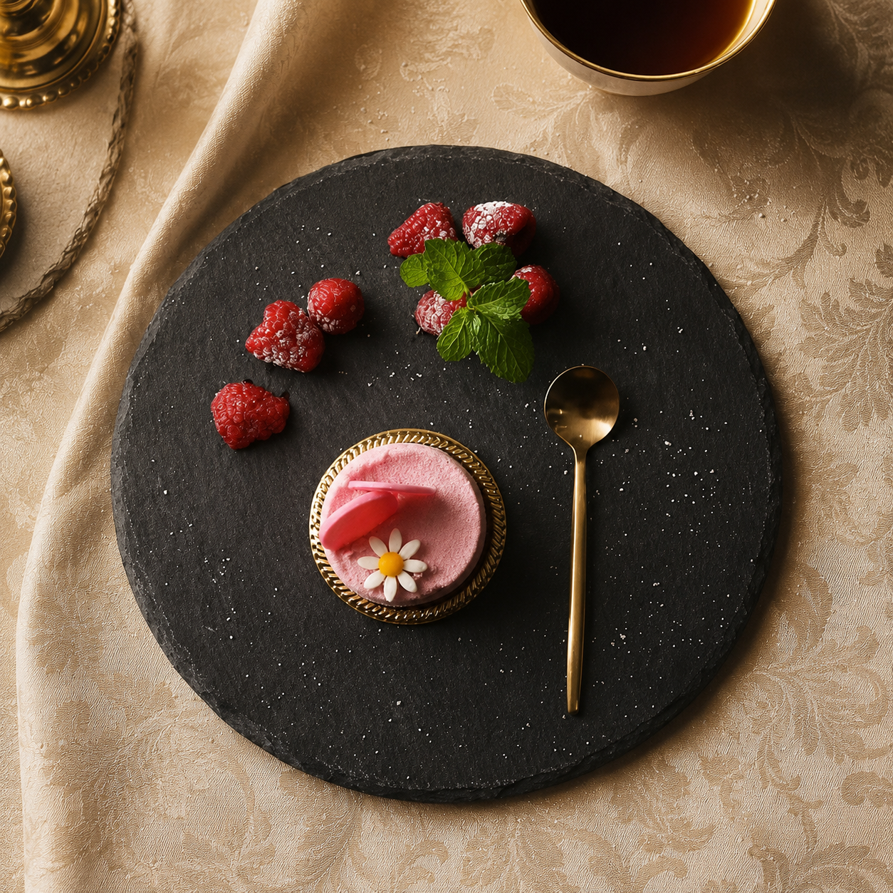 Cutlery Round Slate Stone Plates product image