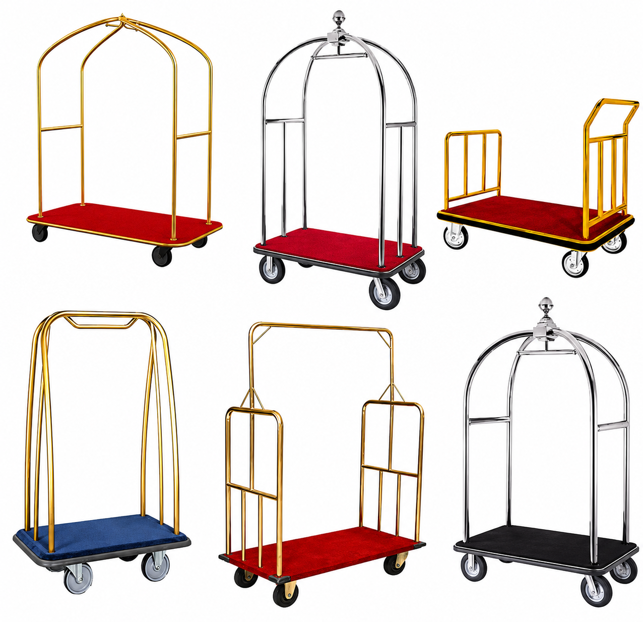 Cutlery Hotel Stainless Steel Luggage Cart product image
