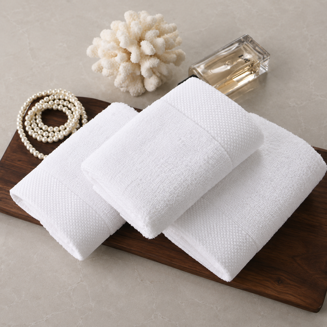 Linen Custom White Linen Terry Towel Set for Hotels, Spa & Bath product image