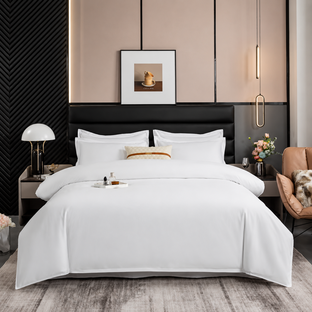 Linen 5 Star Hotel Design Bedding Set Customized Egyptian Cotton product image
