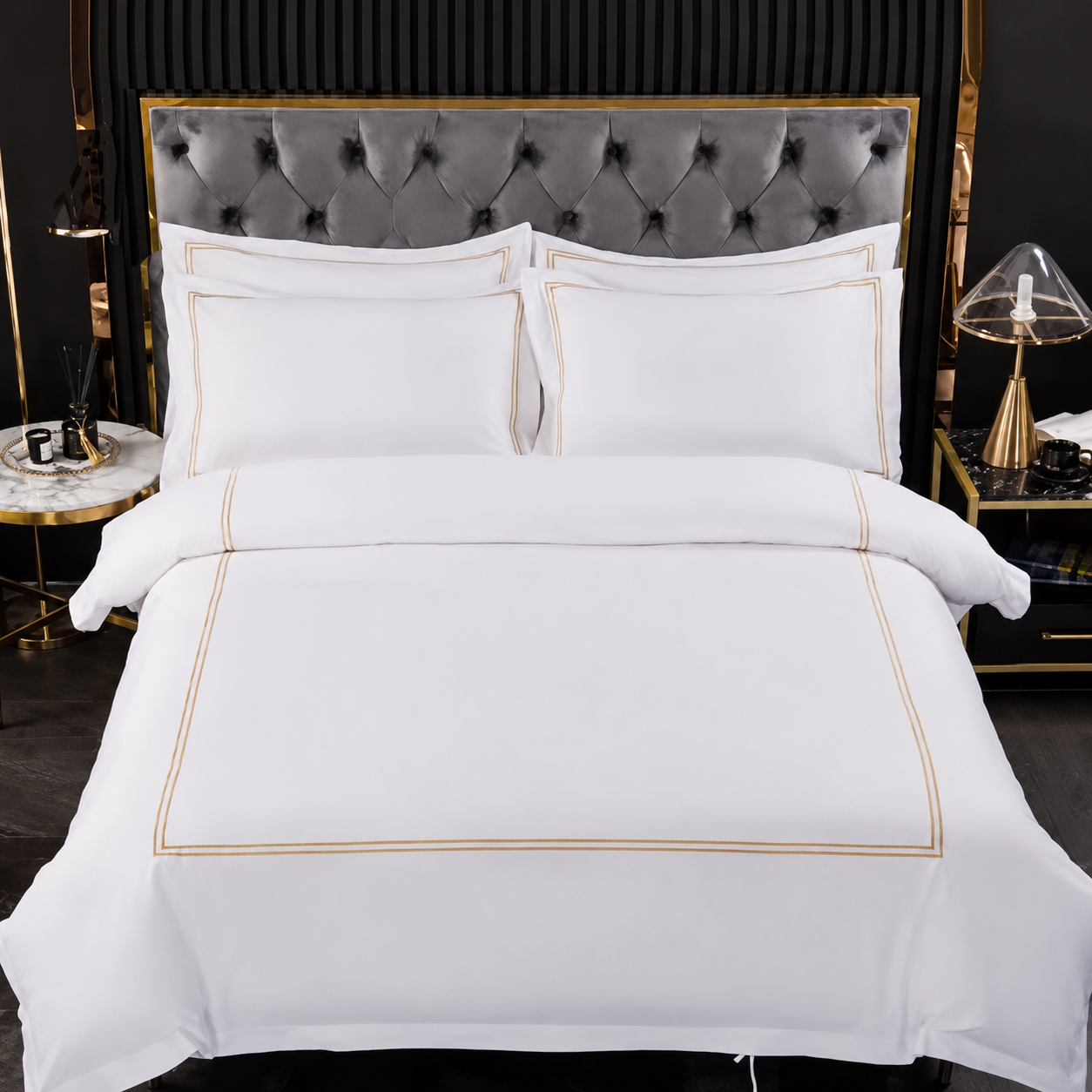 Linen Decorative Top Sheet Bed Runner for Hotel product image