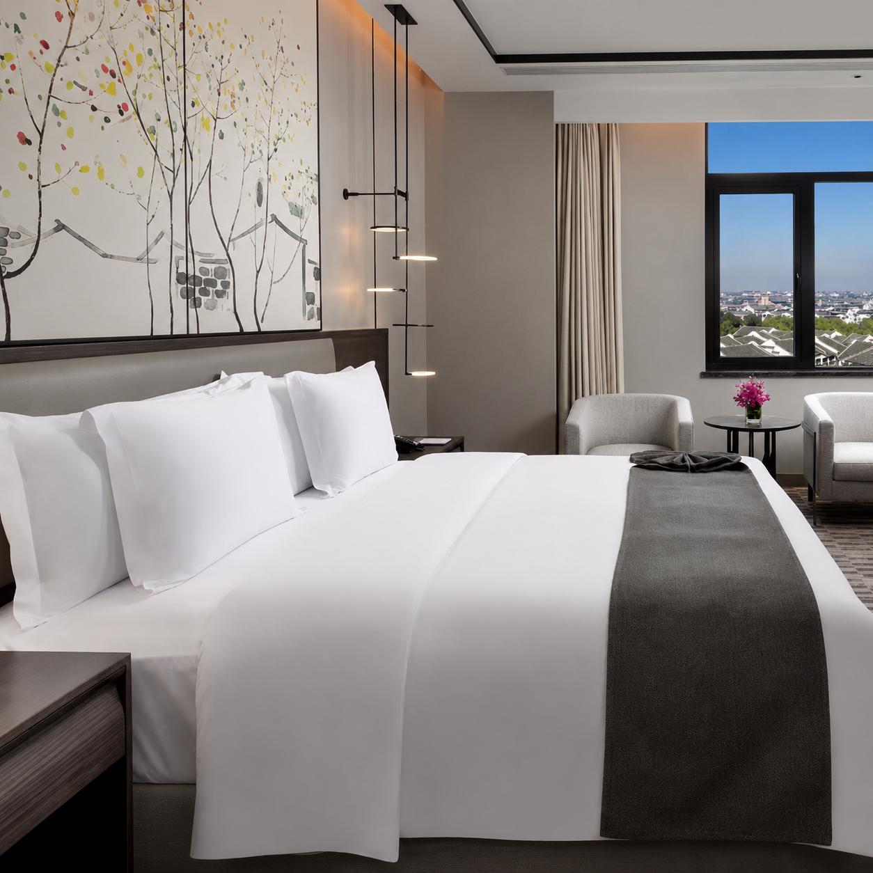 Linen Decorative Top Sheet Bed Runner for Hotel product image