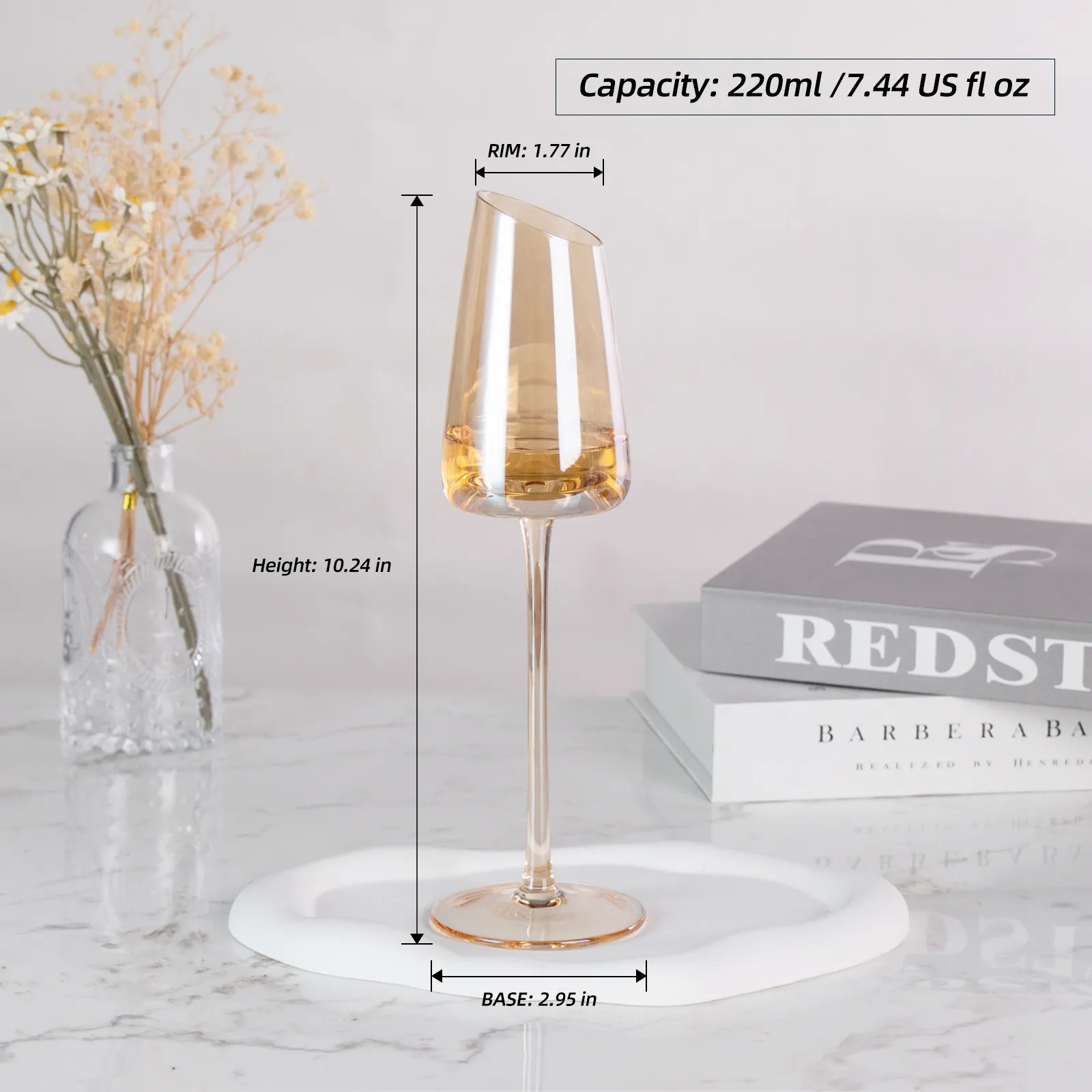 KAMMAK Red Wine Glasses set - elegant clear glass for red and white wine