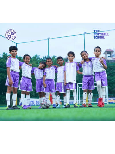 Structured football coaching session at The Football School Noida