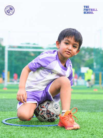 Young footballers at The Football School Noida Sector 49