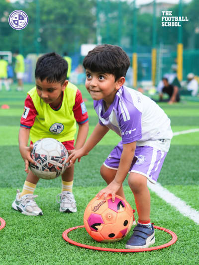 Football coaching session for kids at The Football School Sector 49 Noida