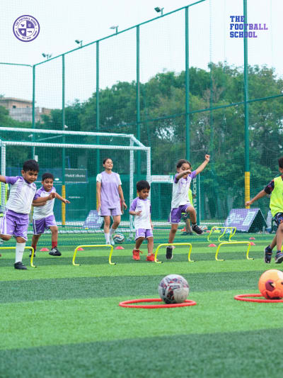 Kids football academy training at The Football School Noida