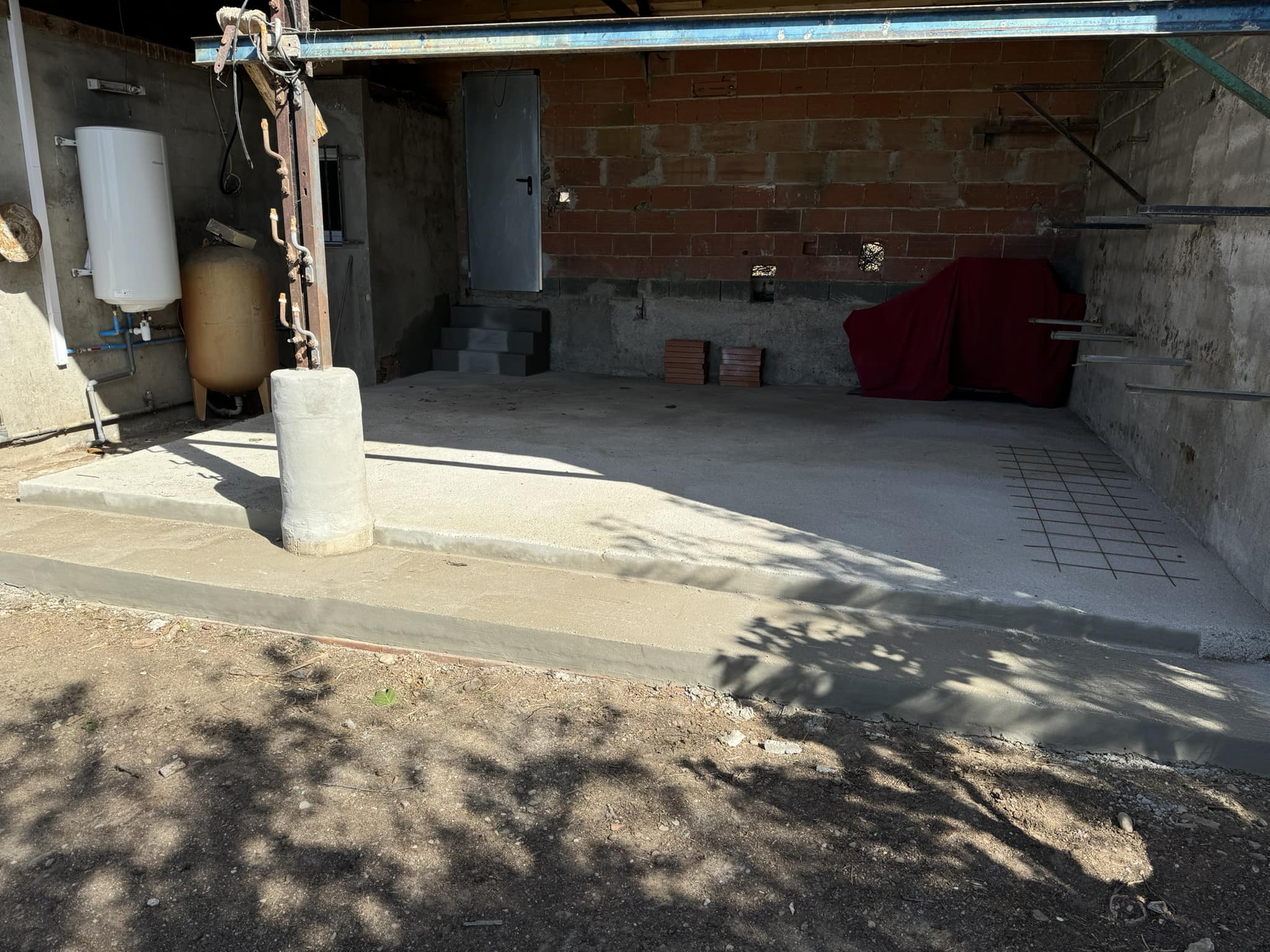 Création d'une dalle béton