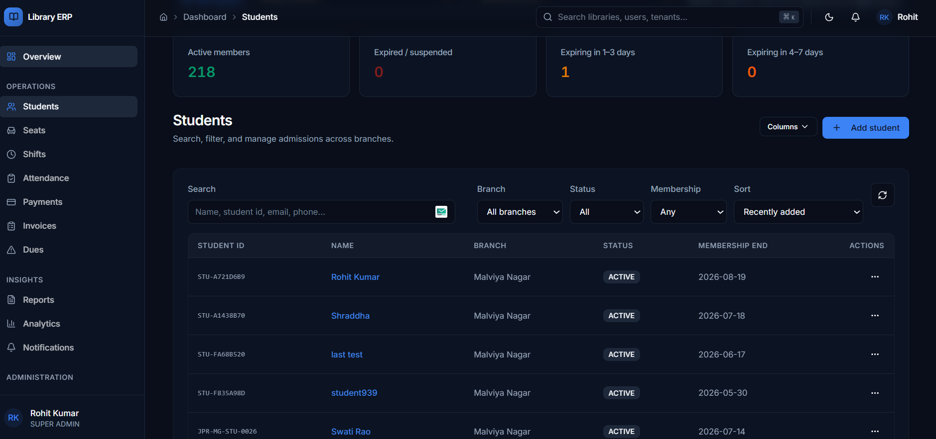 Student Management System
