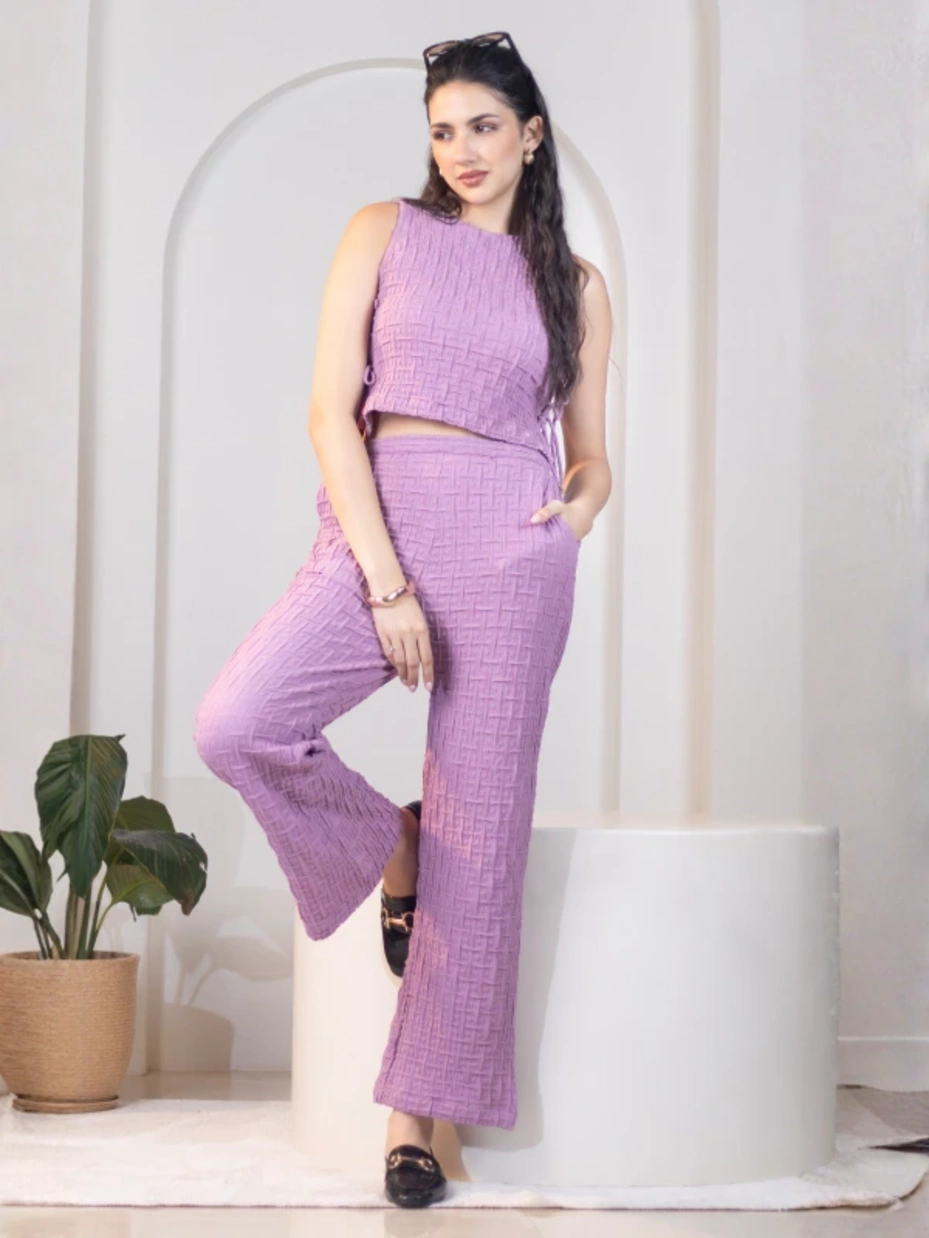 Lavender Ruched Bodycon Dress