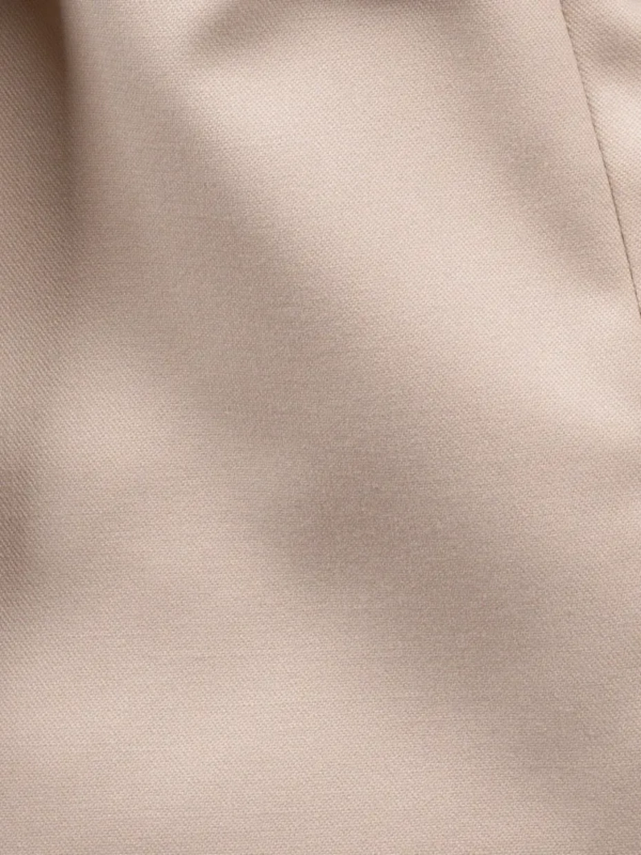 Beige Formal Sleeveless Waistcoat Top With Side Buckles 8