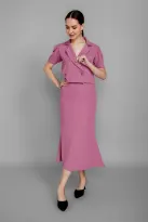 Peach Formal Waistcoat and Skirt Co-ord Set