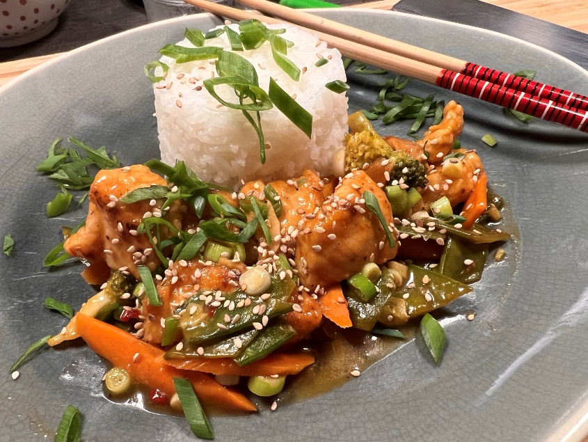 Hühnchen in Orangensoße