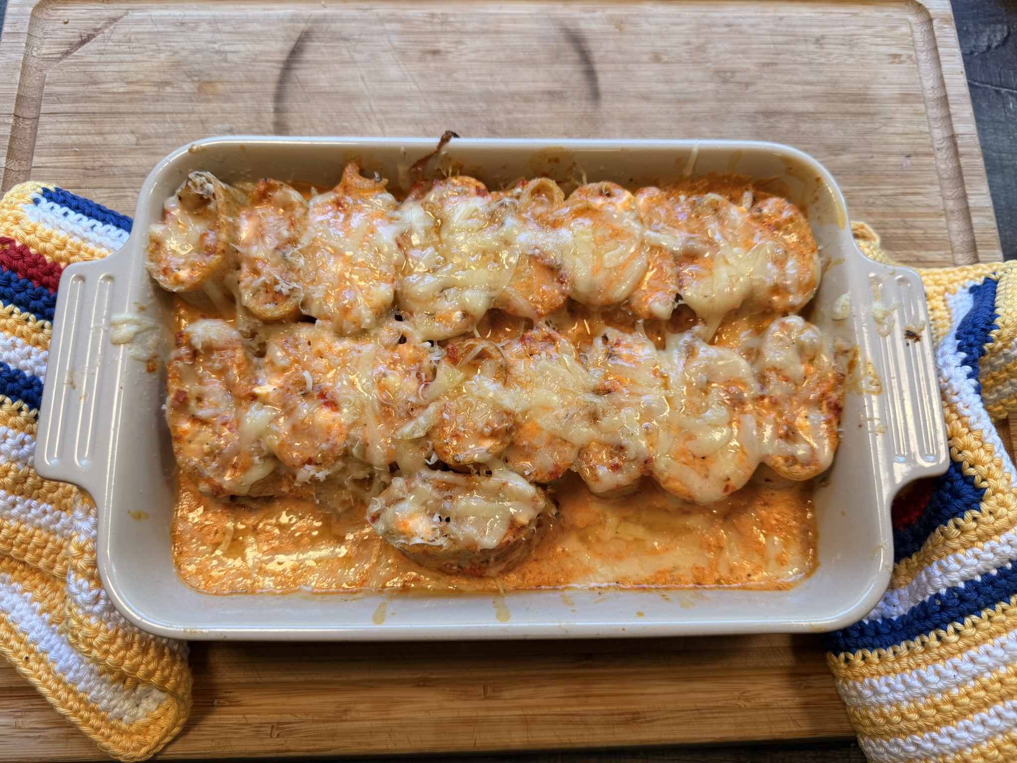 Überbackene Weißkohl-Frischkäse-Crespelle