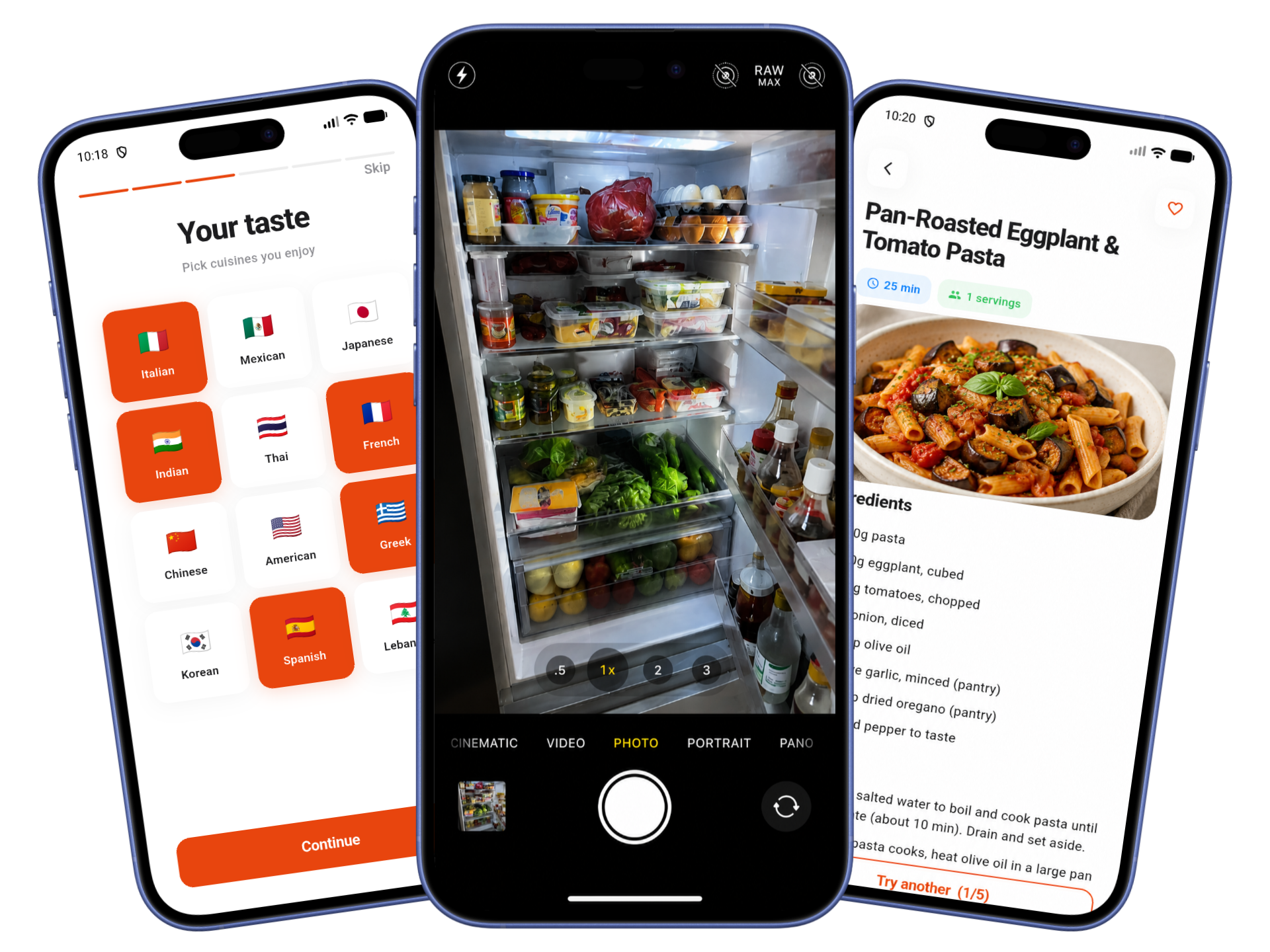 Secret Chef app screens