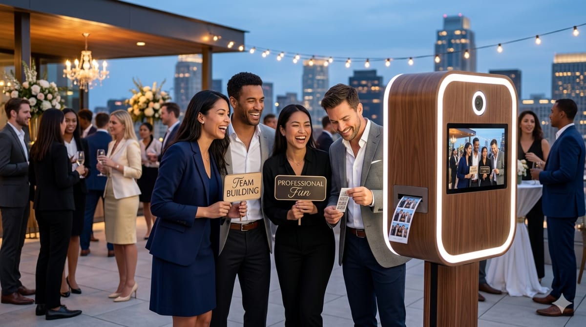 Location photobooth pour événement d'entreprise à Courbevoie, aux portes de La Défense (92)