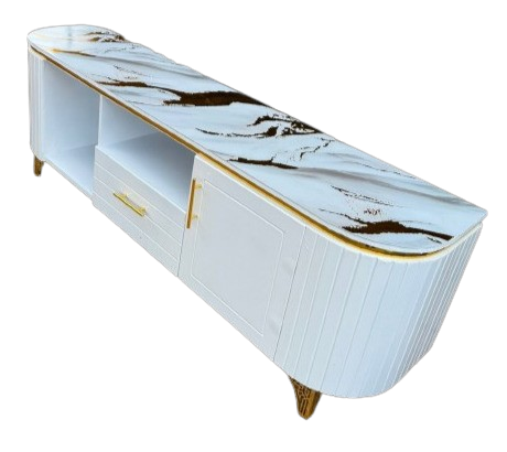 5.5ft Marble-top TV Stand