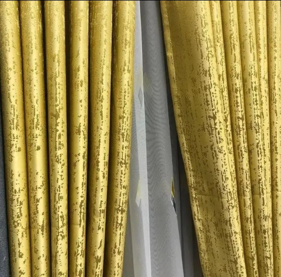 3pc Marble Velvet Curtains