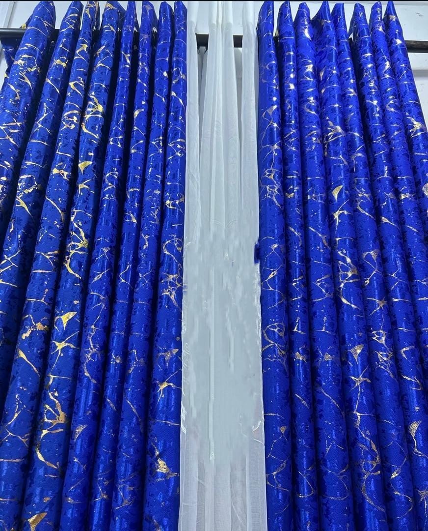 3pc Marble Velvet Curtains